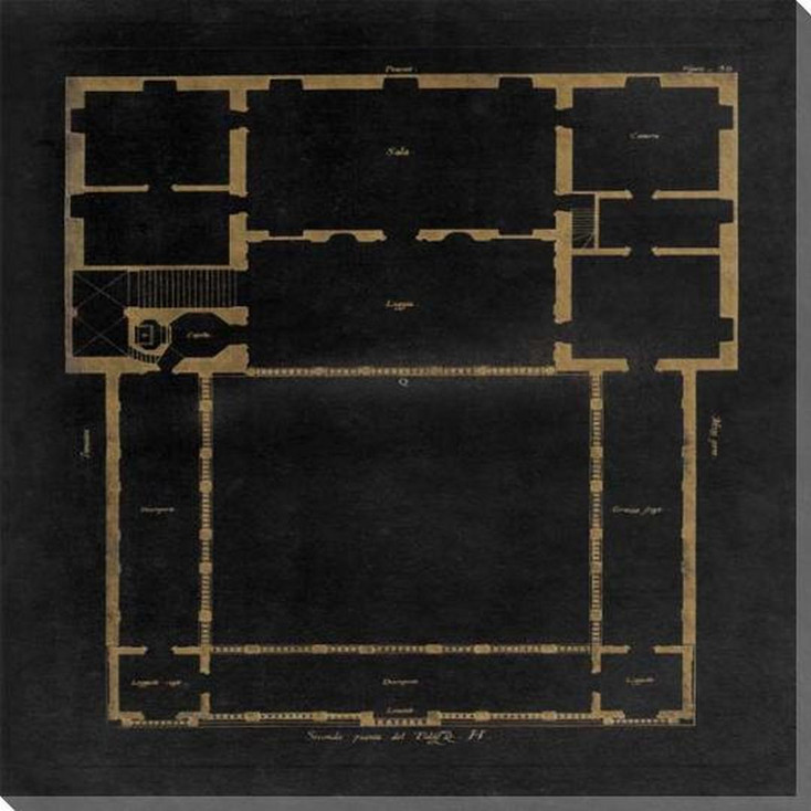 Seconda Pianta H Wrapped Canvas Giclee Art Print Wall Art