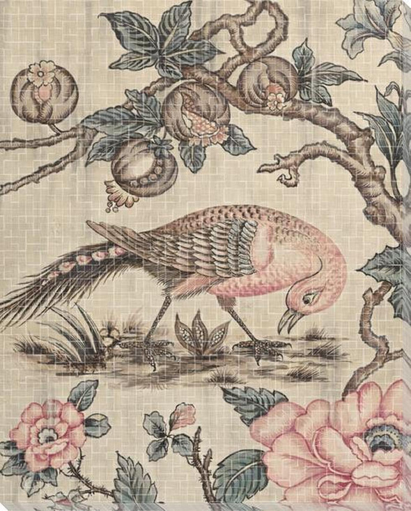 Vintage Bird Chintz 2 Wrapped Canvas Giclee Art Print Wall Art