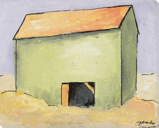 Green and Alone Wrapped Canvas Giclee Print Wall Art