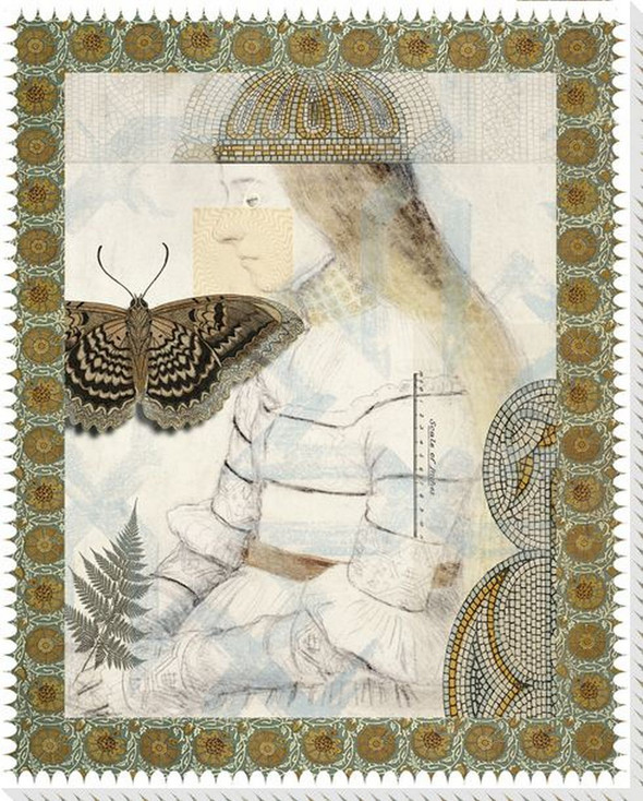 Butterfly Girl 3 Wrapped Canvas Giclee Art Print Wall Art