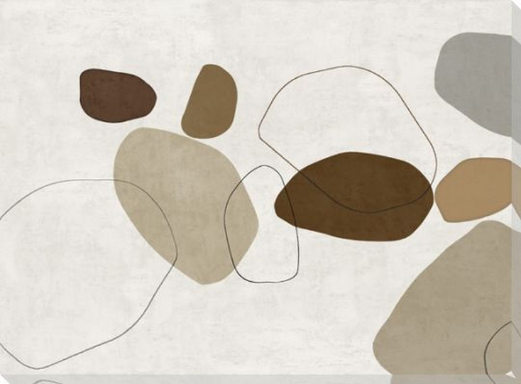River Stones IV Wrapped Canvas Giclee Art Print Wall Art