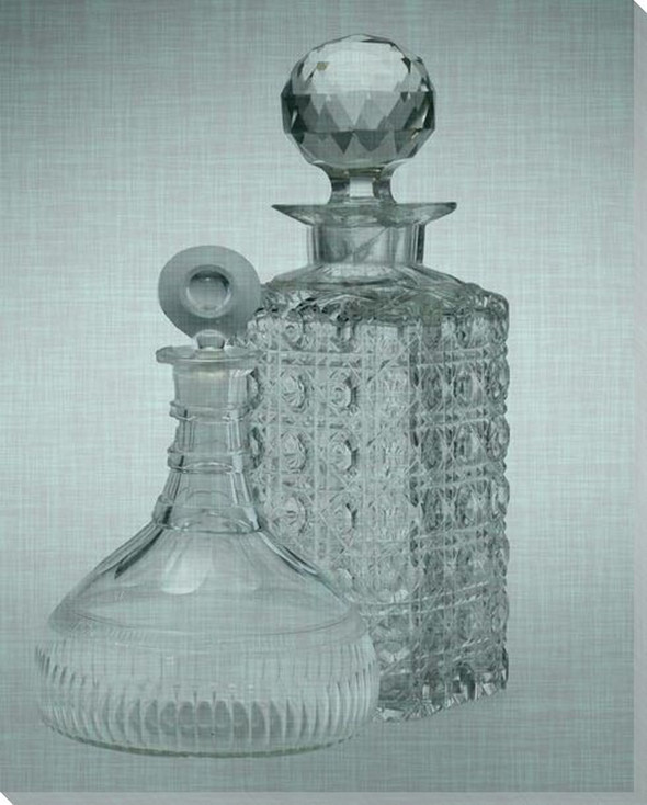 French Ship Decanters Wrapped Canvas Giclee Art Print Wall Art