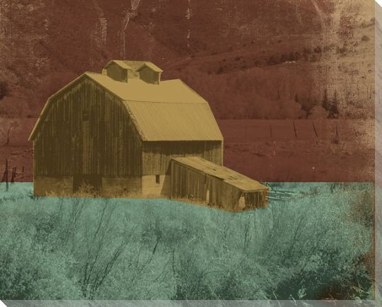 Barns and Fences 4 Wrapped Canvas Giclee Print Wall Art