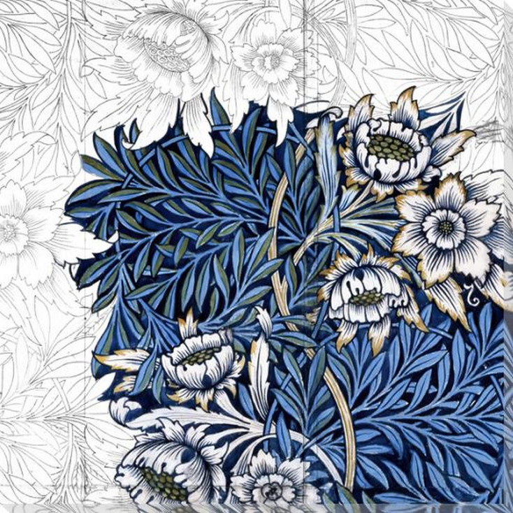 William Morris Sketches 2 Floral Wrapped Canvas Giclee Art Print Wall Art