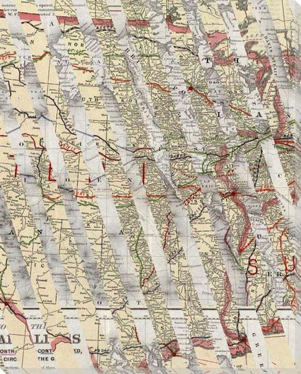 Cartography Party Two Wrapped Canvas Giclee Art Print Wall Art