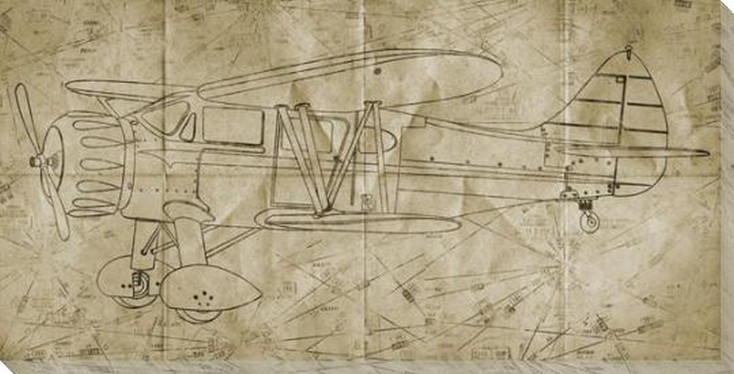 Plane Ride I Wrapped Canvas Giclee Art Print Wall Art