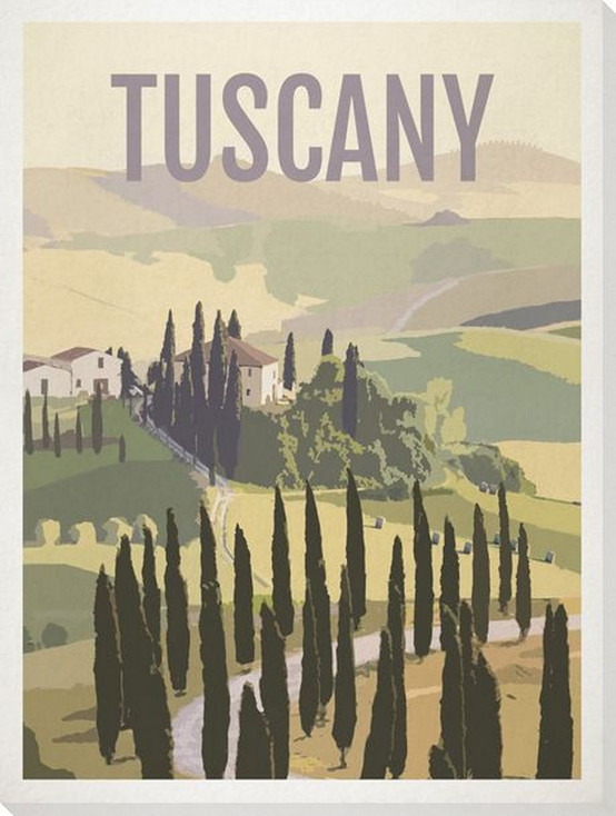 Tuscany Travel Wrapped Canvas Giclee Art Print Wall Art