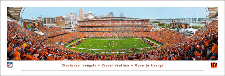 Cincinnati Bengals Football "Open in Orange" Game Panoramic Art Print