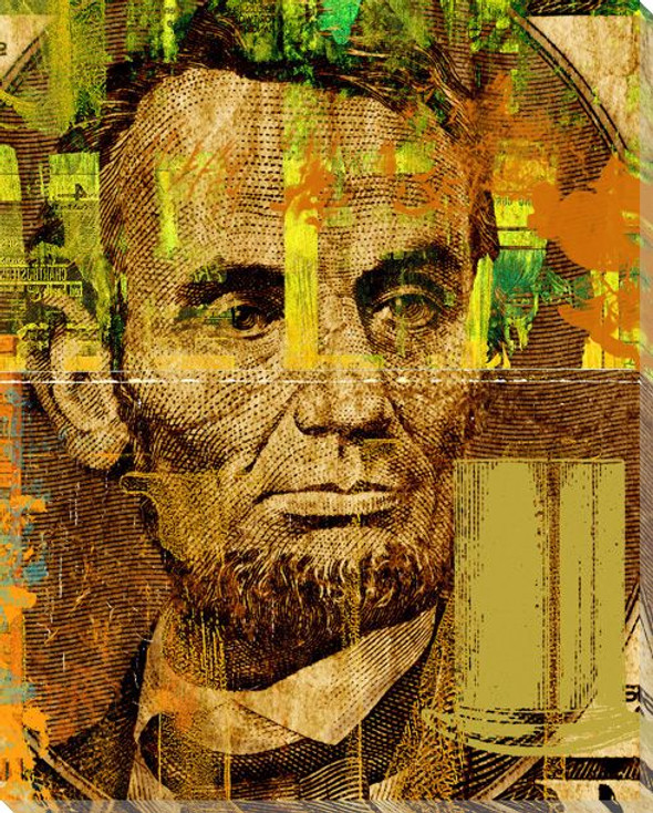 Abraham Lincoln on Five Dollar Bill Wrapped Canvas Giclee Print