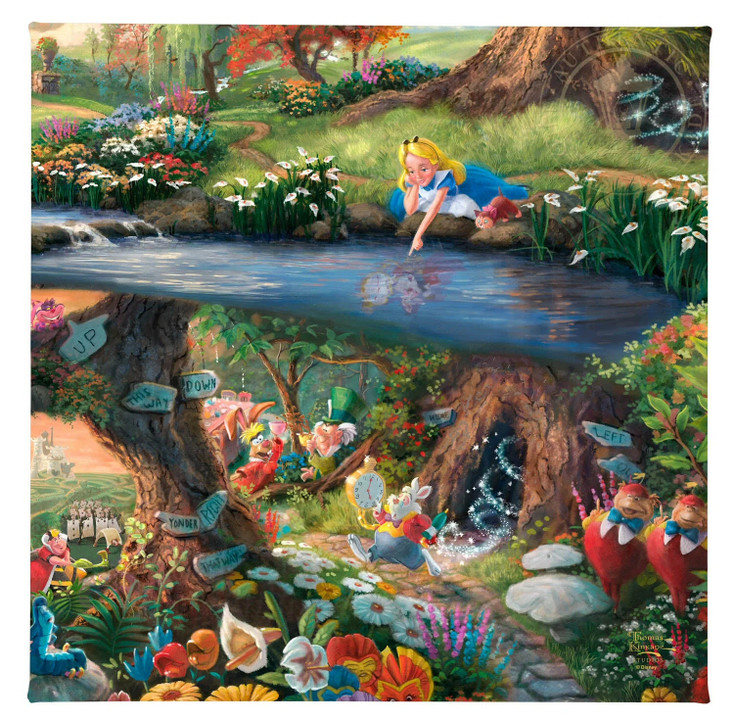14" Disney Alice in Wonderland Wrapped Canvas Art Print Wall Art