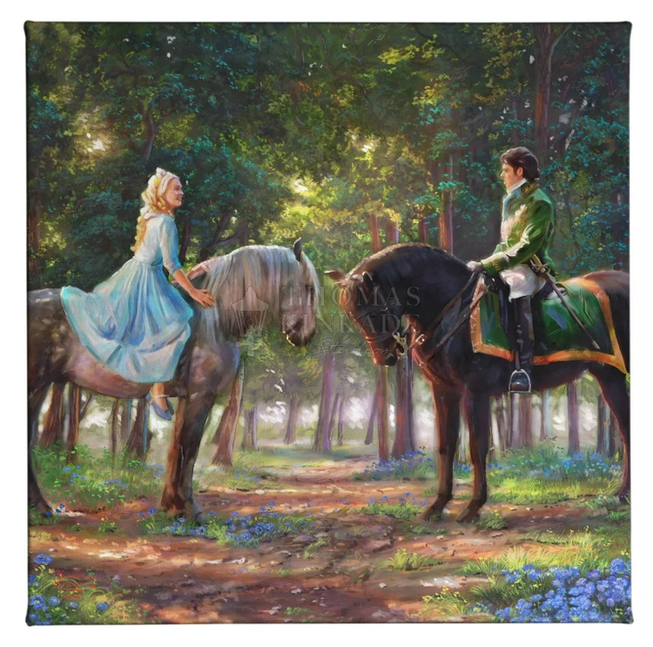 14" Disney Cinderella Romance Awakens Wrapped Canvas Art Print Wall Art