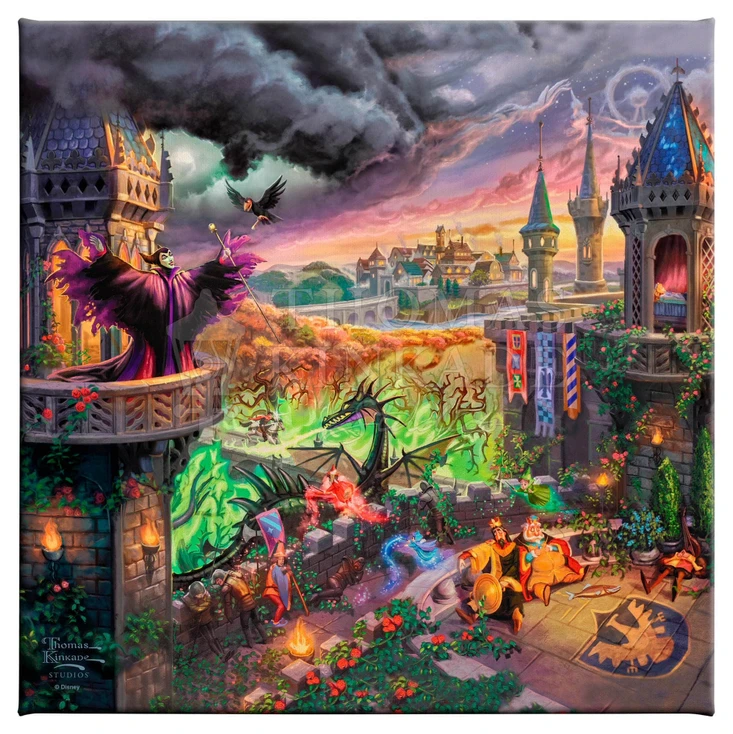 14" Disney Maleficent Wrapped Canvas Art Print Wall Art
