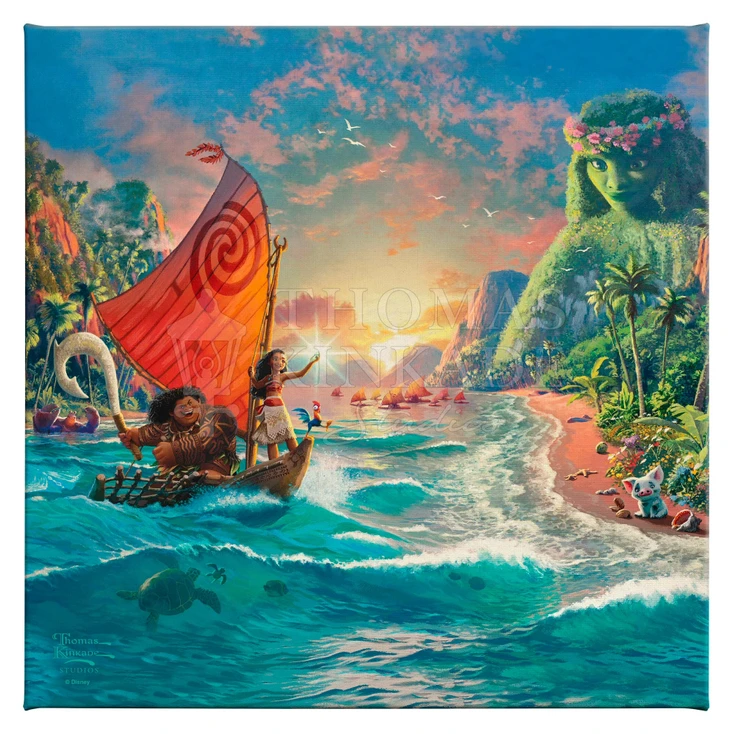 14" Disney Moana Wrapped Canvas Art Print Wall Art