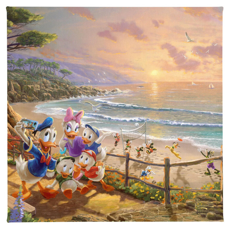 14" Disney Donald & Daisy A Duck Day Afternoon Wrapped Canvas Art Print Wall Art