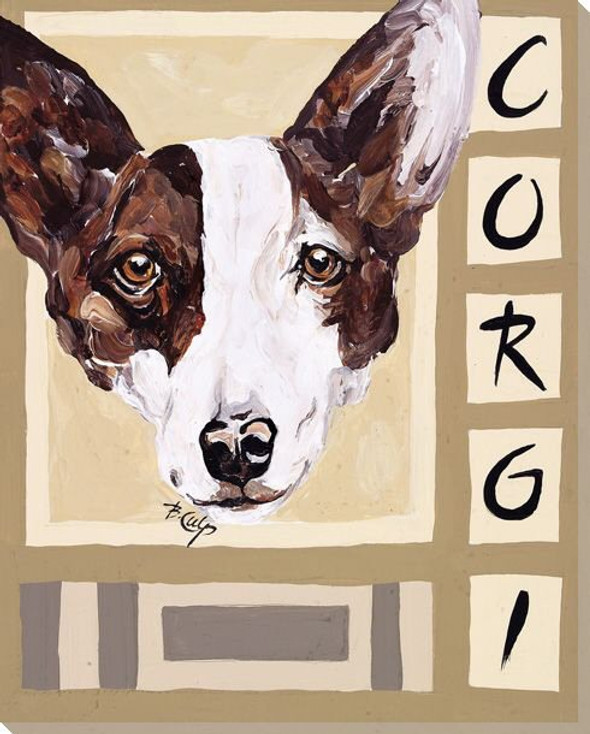 Corgi Dog Wrapped Canvas Giclee Print Wall Art