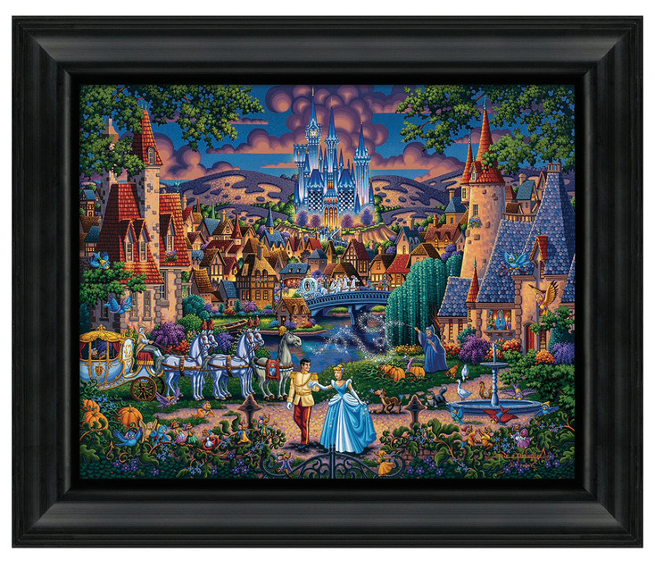 19" x 22.5" Disney Cinderella's Enchanted Evening Framed Canvas Wall Art