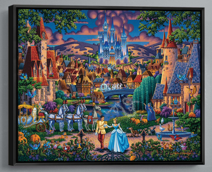 28" x 35" Disney Cinderella's Enchanted Evening Framed Canvas Wall Art