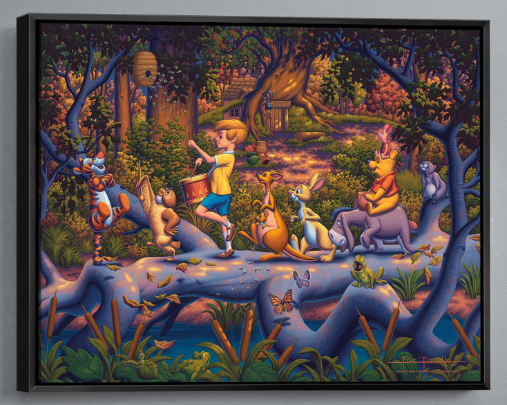 28" x 35" Disney Winnie the Pooh A Heroes Parade Framed Canvas Wall Art