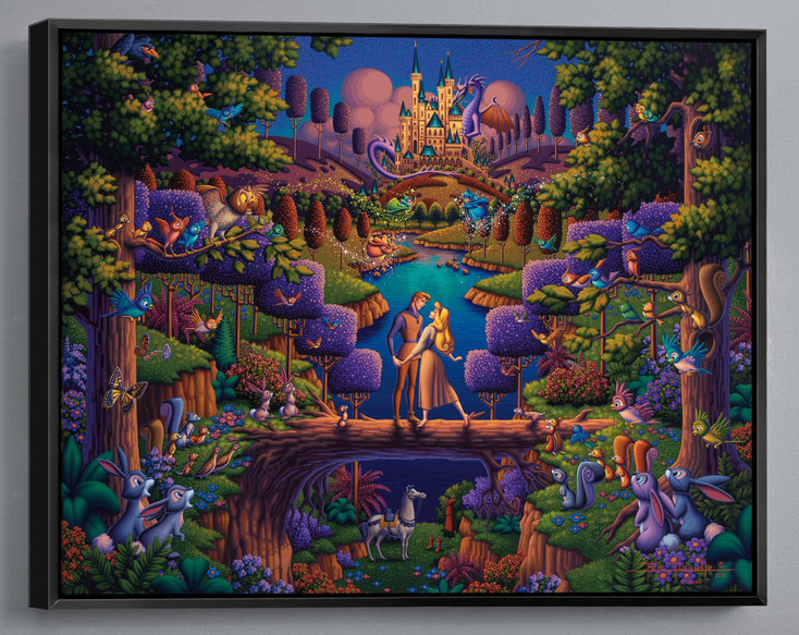 28" x 35" Disney Sleeping Beauty The Power of Love Framed Canvas Wall Art