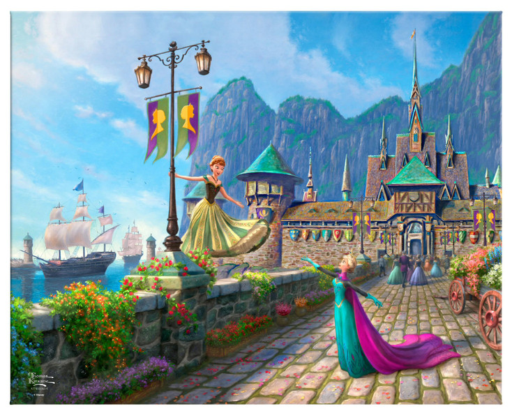 24" x 30" Disney Frozen Celebration in Arendelle Wrapped Canvas Wall Art