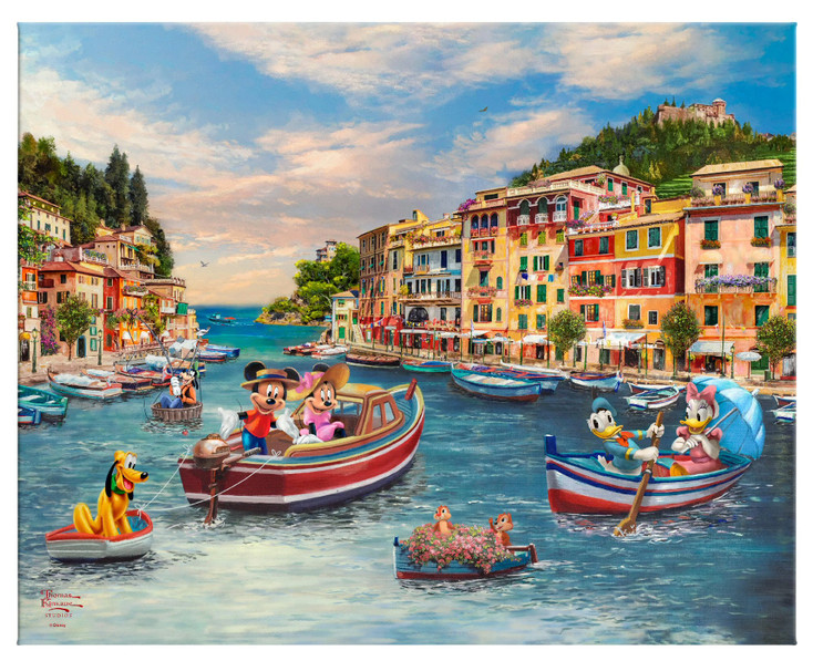 24" x 30" Disney Mickey & Minnie in Italy Wrapped Canvas Wall Art