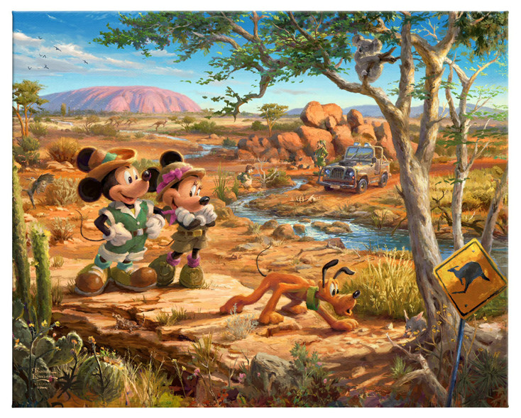 24" x 30" Disney Mickey & Minnie in the Outback Wrapped Canvas Wall Art