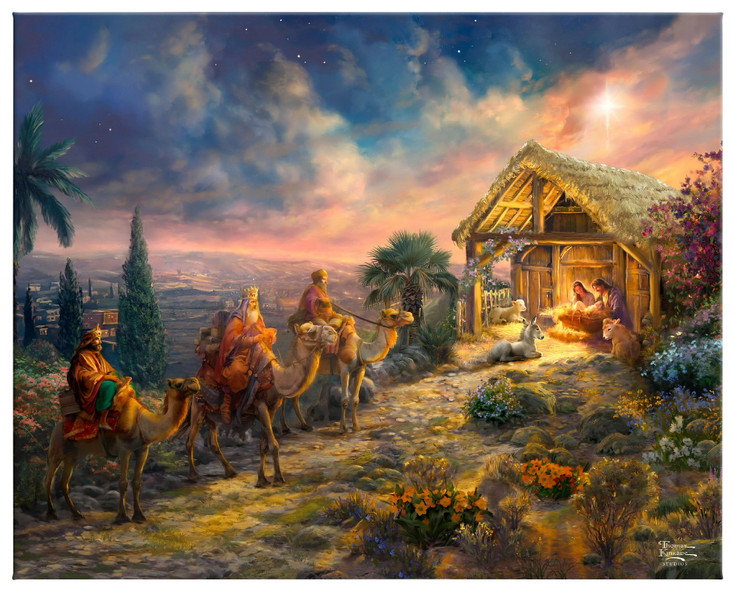 24" x 30" Away in the Manger Wrapped Canvas Wall Art