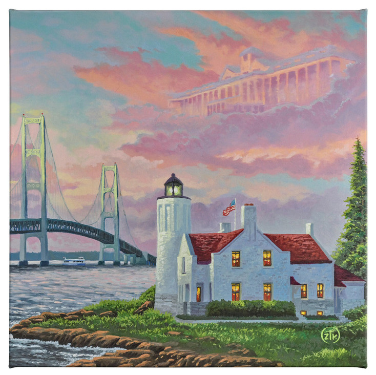 14" x 14" Mackinac Island Wrapped Canvas Wall Art