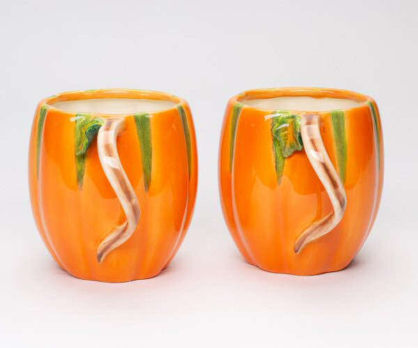 Autumn Pumpkin Mugs, Set of 2