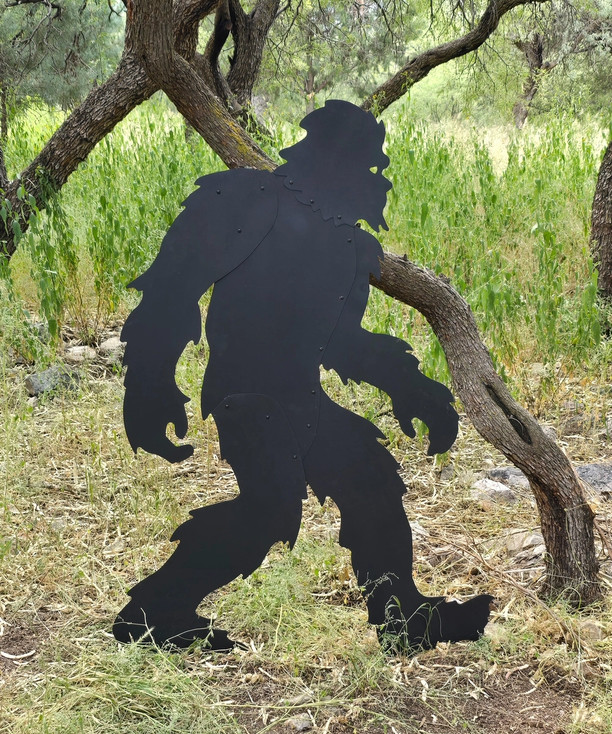 7' Giant Bigfoot Sasquatch Walking Metal Yard Art
