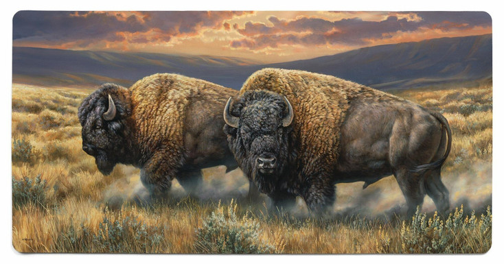 2' x 4' Dusty Plains Bison Floor Mat by Rosemary Millette