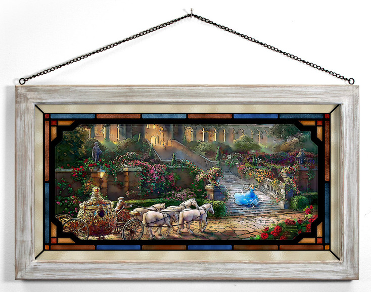 23" Disney Clock Strikes Midnight Framed Glass Art
