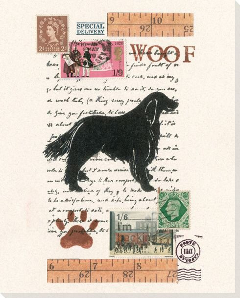 Golden Retriever Dog Wrapped Canvas Giclee Print Wall Art