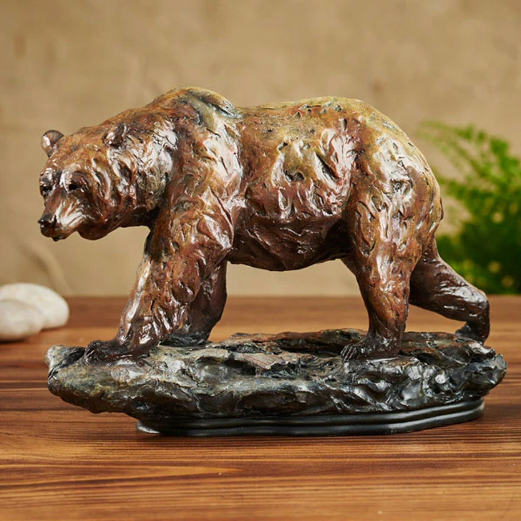 One Step Grizzly Bear Sculpture by Danny Edwards