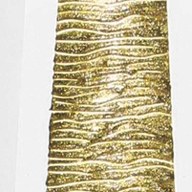 10.5" Mouth Blown Hand Decorated Standard Gold Vase