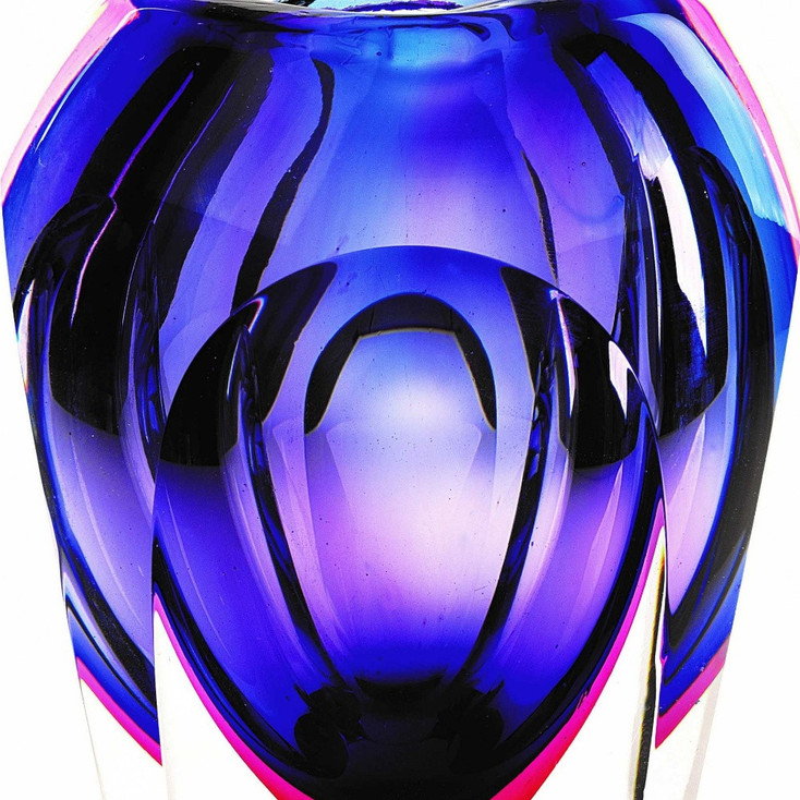 9.5" Purple Art Glass Vase