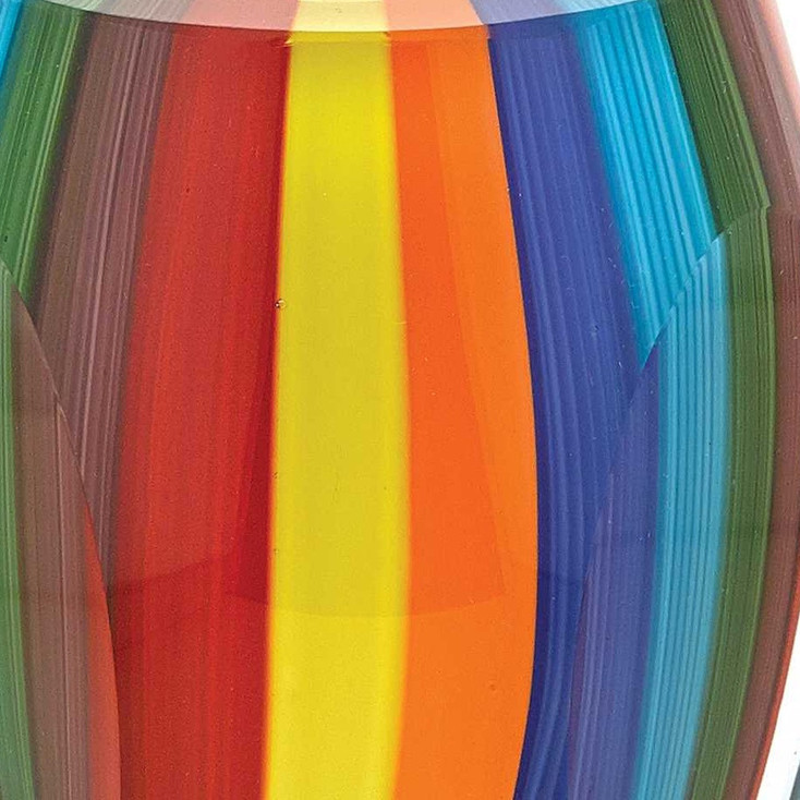 6" Multicolor Art Glass Vase
