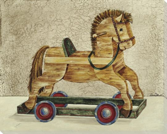 Trojan Horse Wrapped Canvas Giclee Print Wall Art