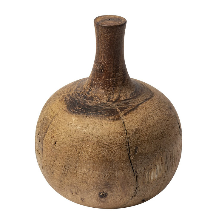 8" Vase Shaped Wooden Decor Piece