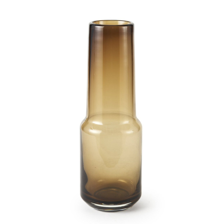12" Brown Ombre Glass Vase