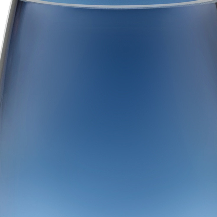 8" Mouth Blown Crystal Oval Thick Midnight Blue Walled Vase
