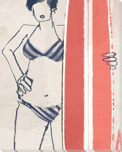 Bikini 6 Wrapped Canvas Giclee Print Wall Art