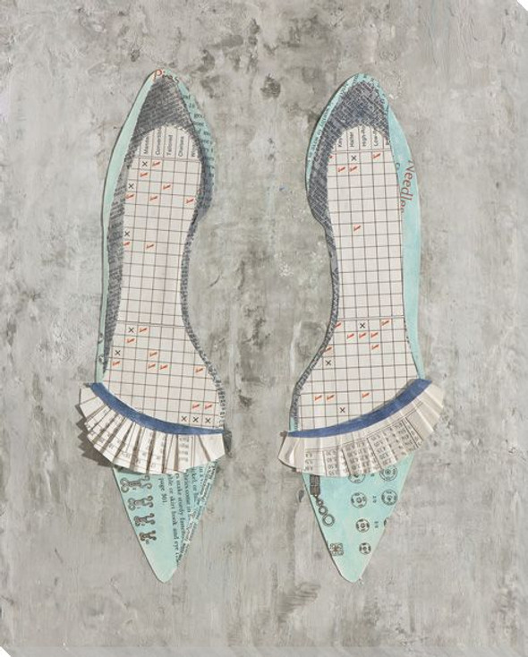 Paper Shoes Wrapped Canvas Giclee Print Wall Art