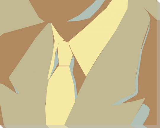 Tie Neckline Wrapped Canvas Giclee Print Wall Art