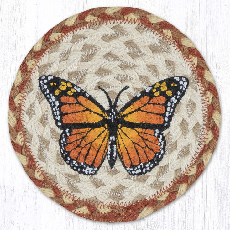 Monarch Round Large Jute Coaster