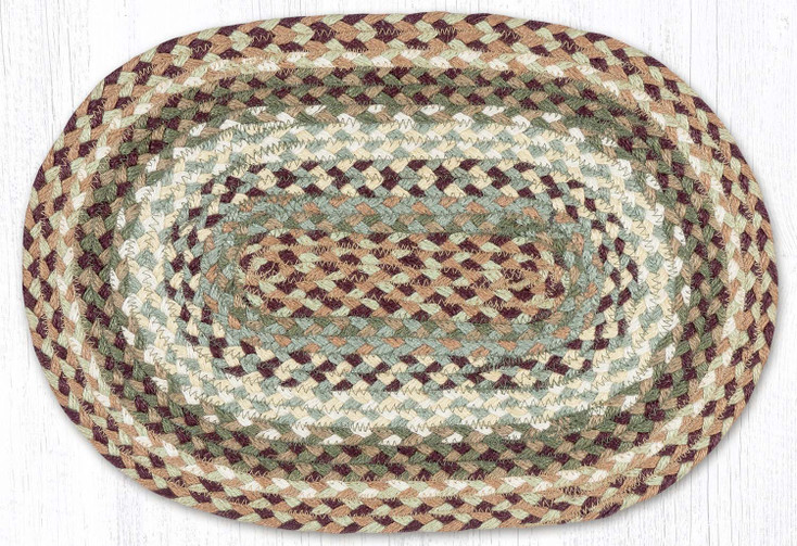 13" x 19" Buttermilk/Cranberry Jute Placemat