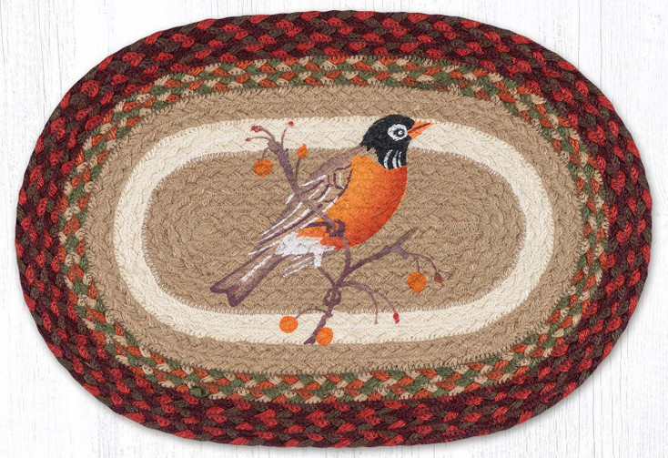 13" x 19" Robin Oval Jute Placemat