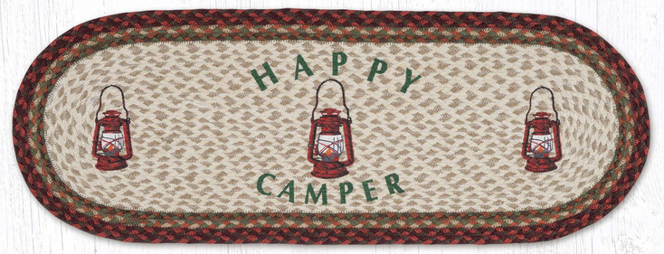 13" x 36" Happy Camper Oval Table Runner