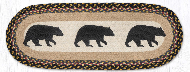 13" x 36" American Bear Oval Table Runner