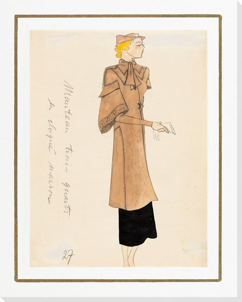 Fashion Woman 1 Wrapped Canvas Giclee Print Wall Art